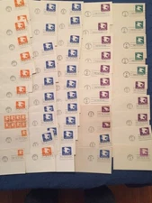 52 FDC uncacheted unaddressed EAGLES  GREAT for cachet painting