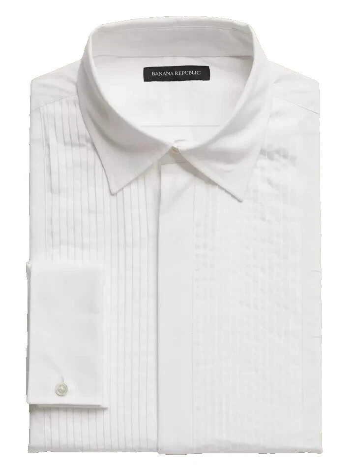 Camisas de Vestir Sólida Banana Republic Blanco para hombres