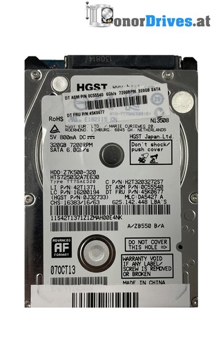 Hitachi Z7K500-320 - 320 GB - SATA - PCB 220 0A90351 01 Rev. *