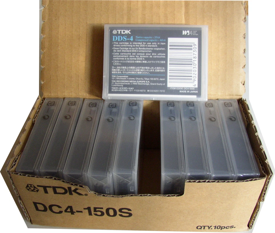 10 Stück Datenkassette TDK DDS-4 20/40GB 4mm Data Cartridge - Bild 2 von 2
