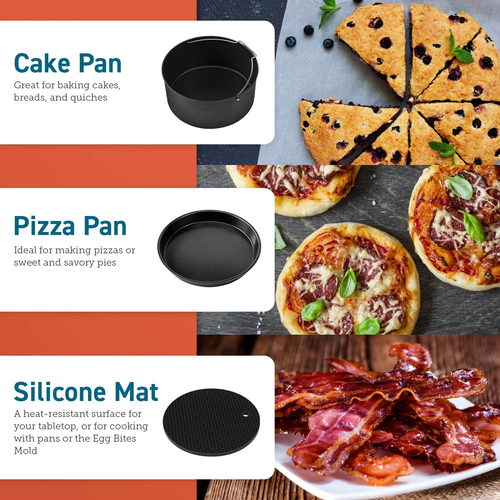 Air Fryer Accessories, Set of 6 Perfect for Most 5.0 Qt and Larger Ovens, Cake & - Picture 8 of 10