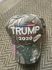 Trump 2020 Hat Mens Camouflage Thick Stitch Flag Made in USA Baseball Cap Maga