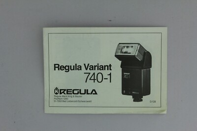 Regula Variant 740-1 Bedienungsanleitung manual DE EN (13040855)