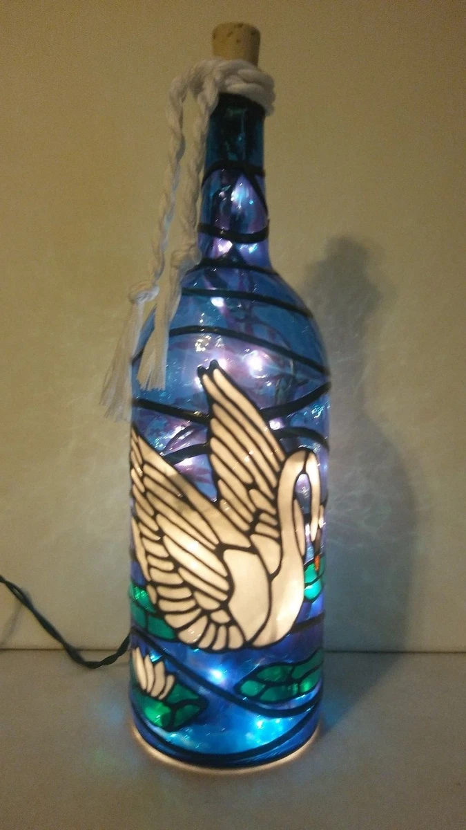 Stained glass 2024 swan lamp