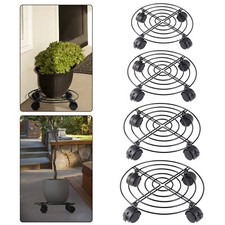 30/35/40cm Heavy Duty Solid Steel Plant Pot Caddy Plant Pot Wheels Mover Trolley