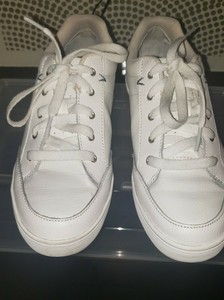 women's white faux leather sneakers