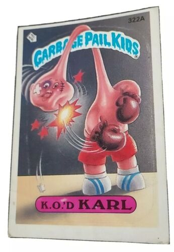 VINTAGE 1987 Original Garbage Pail Kids Card K.O.'D KARL #322A GPK Card - Photo 1 sur 7