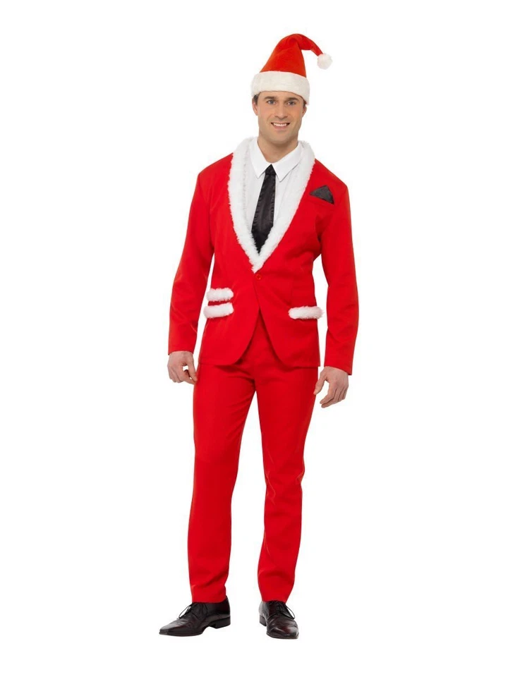 Smiffys Papá Noel Genial Traje Dapper Adulto Hombre Navidad X-Mas Disfraz 33562 Foto 4 de 4