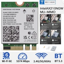 WiFi 6E Card M.2 Intel AX210 WiFi Bluetooth5.3 Tri-Band PC M.2 WiFi Network Card