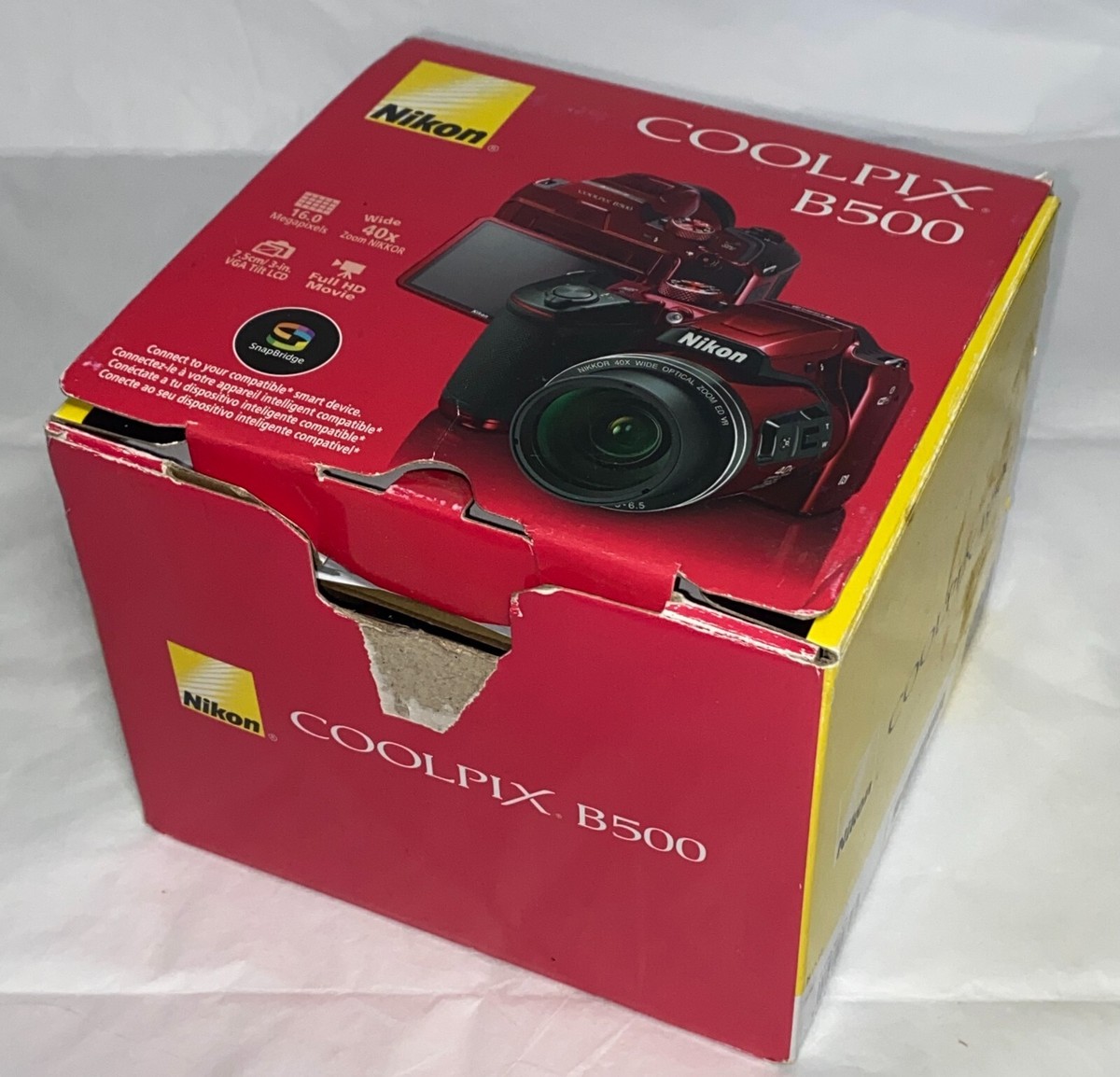Nikon Coolpix B500 16MP Digital Camera w/40x Zoom Red Read
