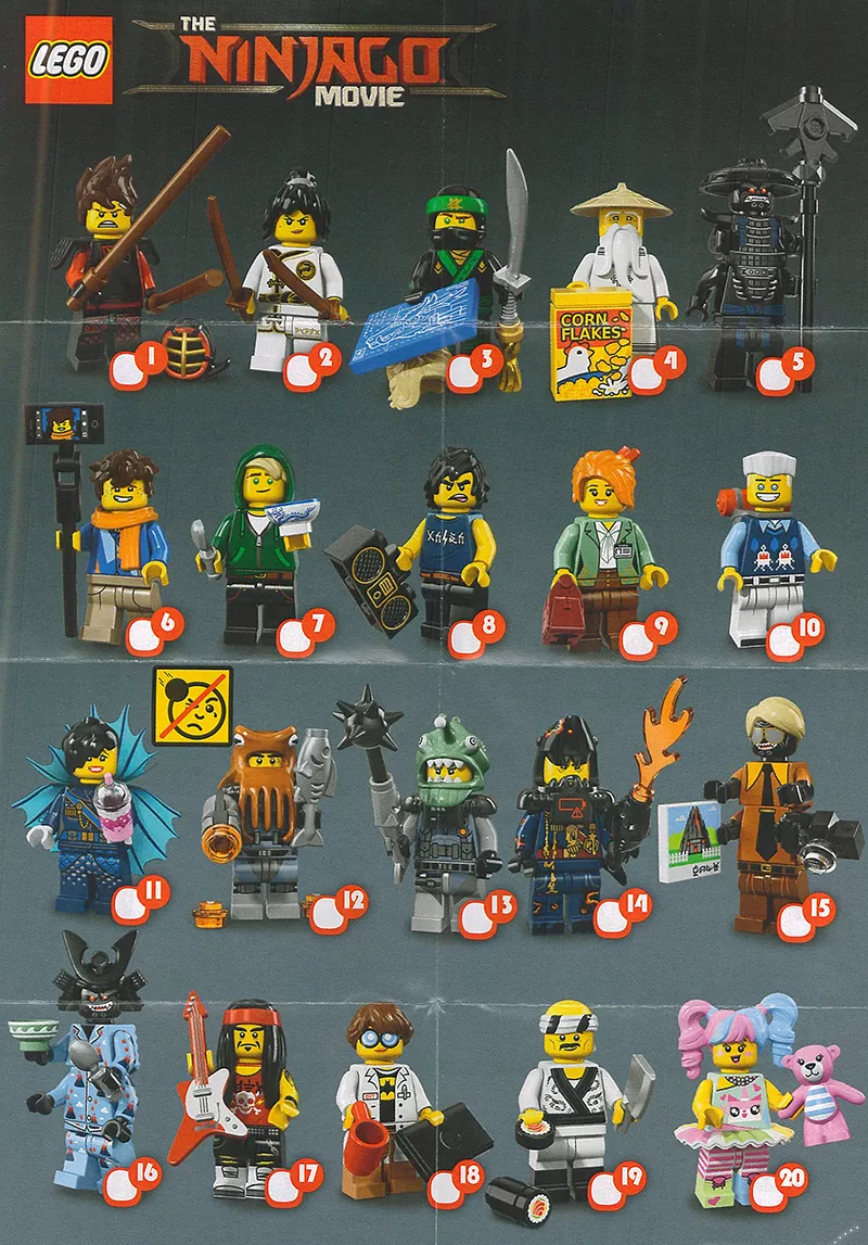 Lego Ninjago Movie Minifigure Series - Choose your RE SEALED CMF Figure  71019