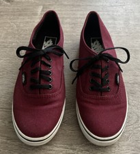 VANS Authentic Canvas Maroon Sz 6.5 Women Low-Top Skate Sneakers Men s Sz 5