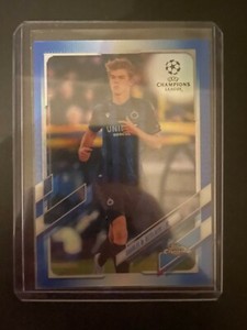 2020-21 Topps Chrome UCL Charles De Ketelaere #37 Blue Refractor /150 Rookie SP