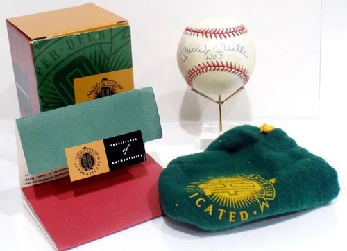 MICKEY MANTLE HOF Signed "No. 7" Auto OAL Baseball Yankees SWEET SPOT UPD 💎 COA