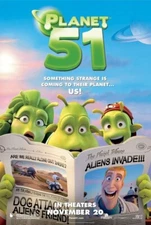 Planet 51 movie mini 2009 11x17 inch promo poster