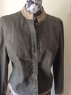 Women’s Denim Jacket & Skirt Set. Color Shade of Vintage Grayish-Brown XL — photo 1