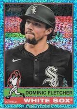 2025 Topps Heritage DOMINIC FLETCHER Chrome Light Blue Sparkle CHICAGO WHITE SOX