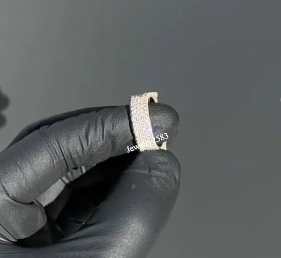 Men's 28 Number Custom Made Ring Natural Moissanite 925 Silver Free Gift Stud - Image 3 of 4