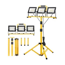 21000Lumen LED Work Lights with Stand - 3 Head Portable Work Light with 16FT ...