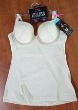 NEW MAIDENFORM LOVE THE LIFT CAMISOLE SHAPEWEAR DM0044 BEIGE 34 36 38 B C D 
