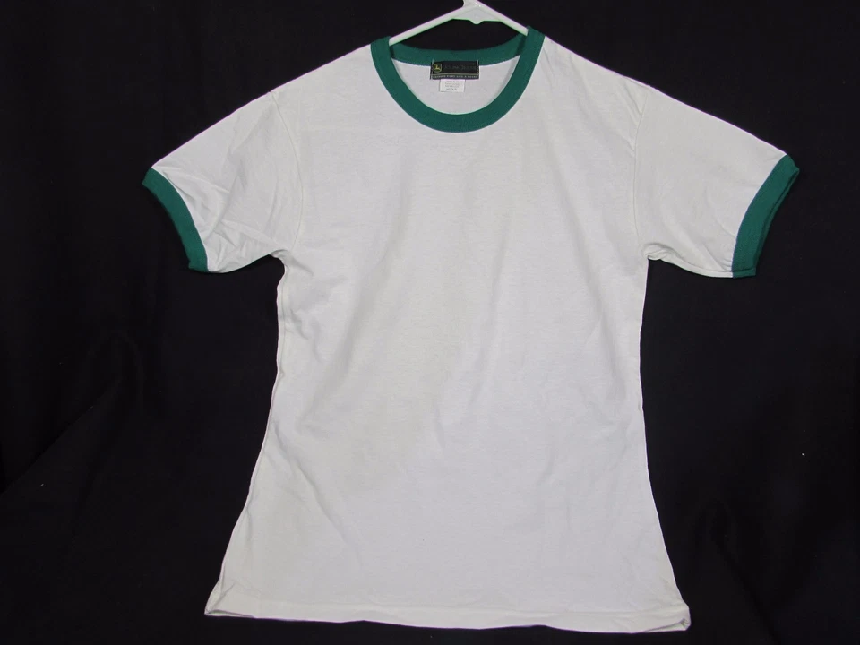 Camisa John Deere con licencia para niños jóvenes niños MEDIANA 100 % ALGODÓN ADORNO BLANCO Y VERDE Foto 4 de 4