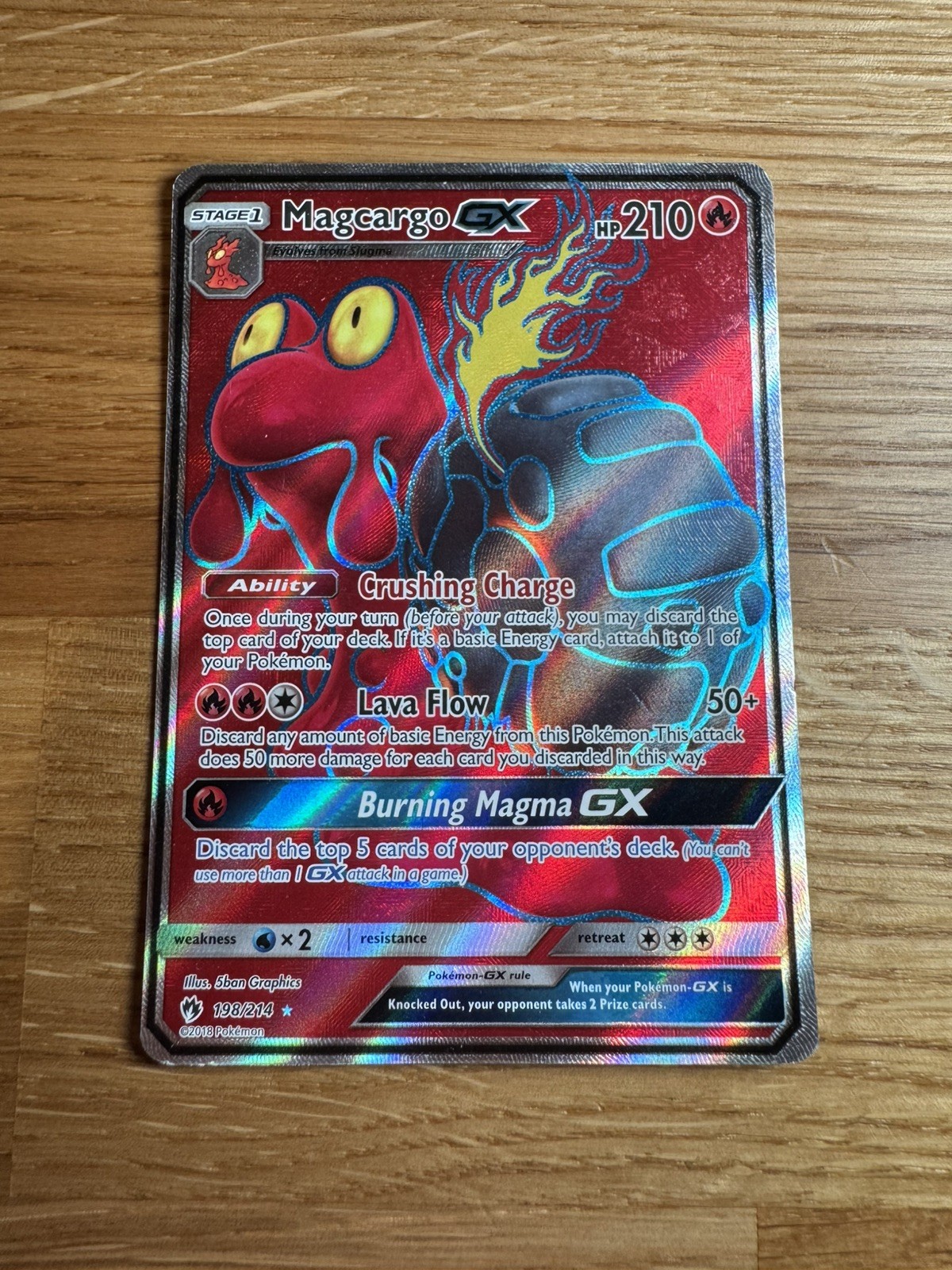 Pokemon - Magcargo GX (Full Art) - 198/214 - SM Lost Thunder - Holo - Ultra R NM