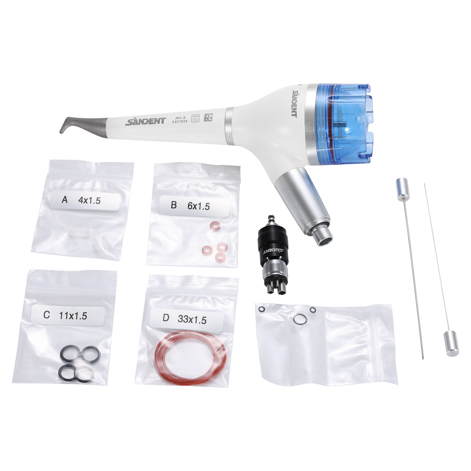 Air Flow Air Prophy Polishing Sandblasting Polisher Handpiece 4Holes Dental