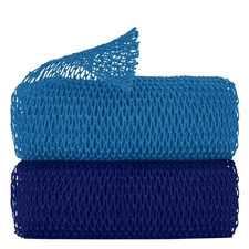 2 Pieces Authentic African Net Sponge, Long Nylon Exfoliating Net Sponge Back...