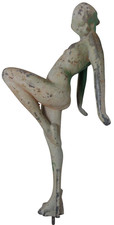 Antique 1920s Art Deco Frankart Style Female Dancer Decorative Car Hood Ornament Antique 1920s Art Deco Frankart Style Female Dancer Decorative Car Hood Ornament