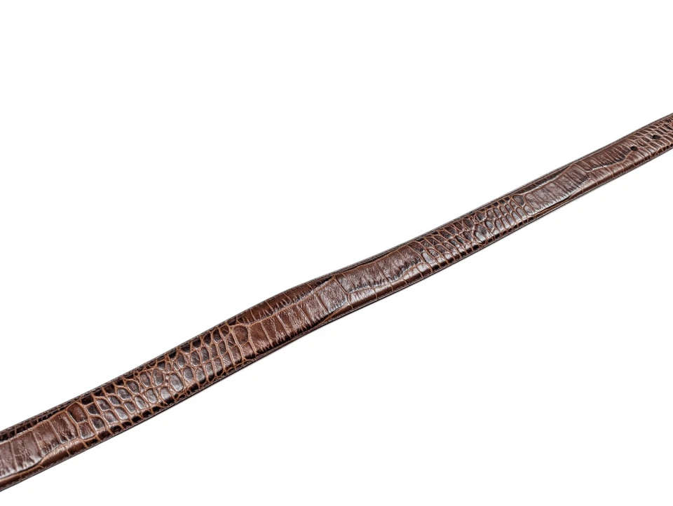 Cinturón de vestir Polo Ralph Lauren 11/8" de cuero italiano para hombre 36 cocodrilo cocodrilo en relieve Foto 3 de 4