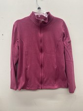 LL Bean Women  s Full Zip Pink Jacket Size Large W/ Pockets