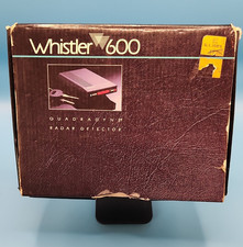 Whistler 600 Quadradyne Radar Detector X/K Band Mute w/ Box Manual Cord Mount