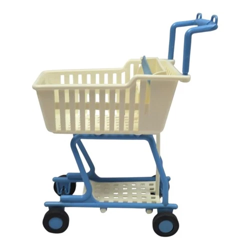 Blue & White Toy Shopping Cart from VTG 1995 Shoppin' Fun Barbie & Kelly Set