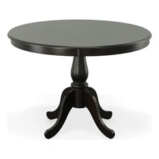 Pemberly Row Contemporary 42" Round Pedestal Table in Espresso