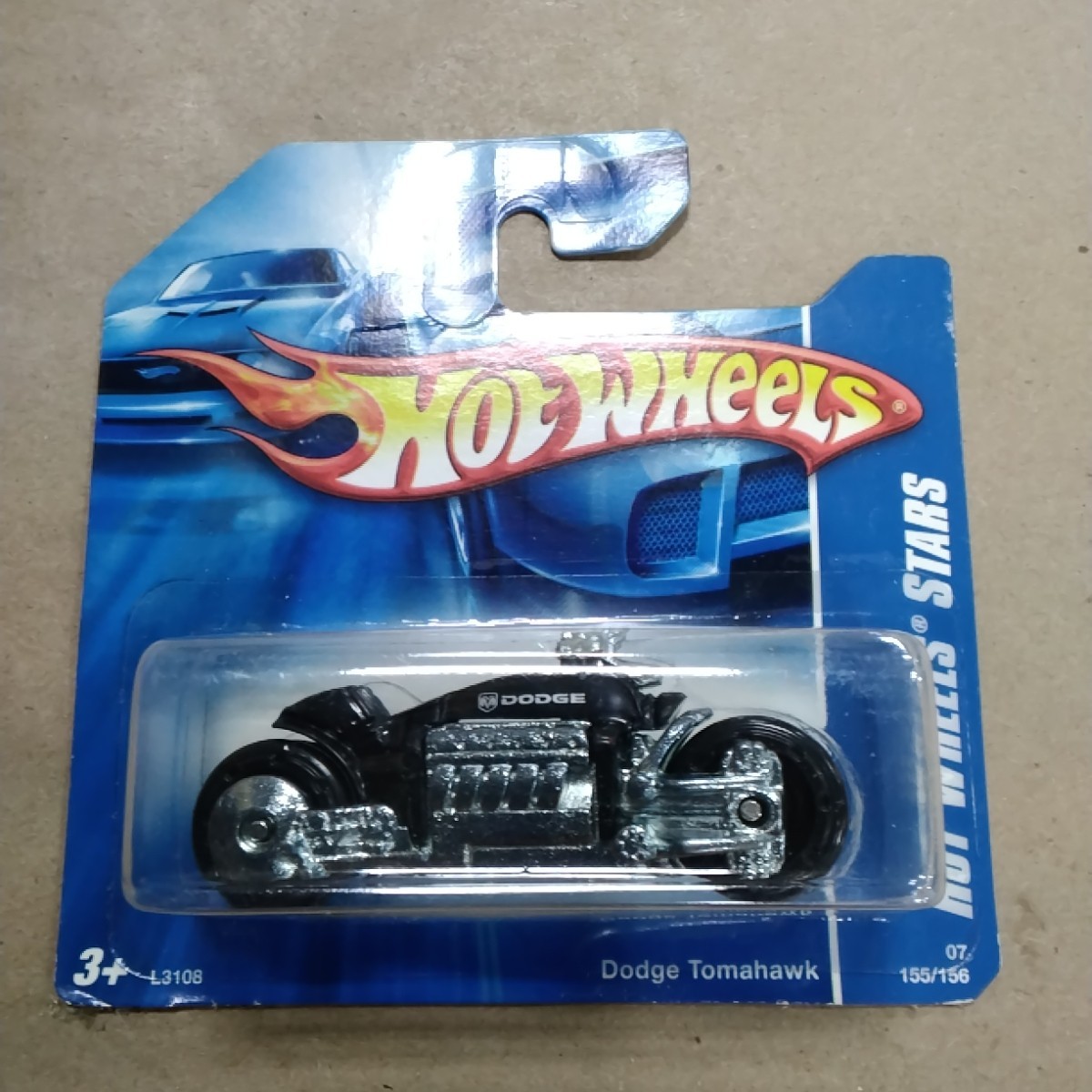 HOT WHEELS 2007 #155 2007 ALL STARS DODGE TOMAHAWK BLACK  Short Card A17