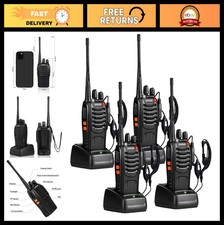 Long Range Walkie Talkies with Earpieces, 16 Channels, Rechargeable Two-Way Radi