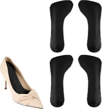 2 Pairs High Heel Inserts Women Invisible Cushioned Shoe Pads Arch Support