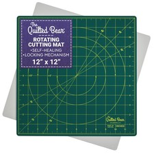 The Quilted Bear Rotating Cutting Mat 12" x - Locking 12"L x 12"W, Green
