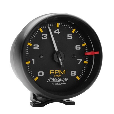 Auto Meter Tachometer 2300; Auto Gage 0-8000 RPM 3-3/4 in. Black