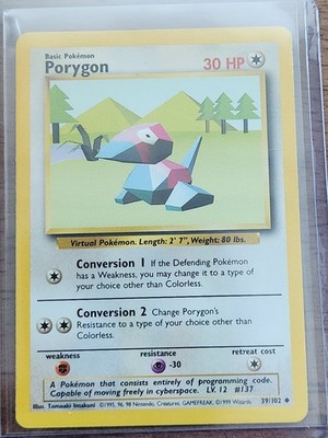 PORYGON - 39/102 - Base Set - Pokemon Card - LP