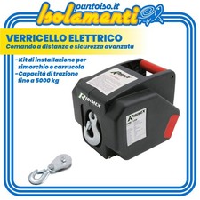 Verricello Elettrico Ribimex PE12V da 12V Comando a Distanza