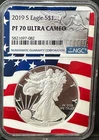 2019-S Proof $1 AMERICAN SILVER EAGLE NGC PF70UC FLAG CORE HOLDER