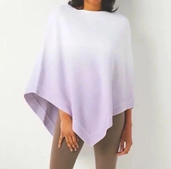 BAREFOOT DREAMS CozyChic Ultra Lite Ocean Breeze Poncho Soft Violet Ombre O/S