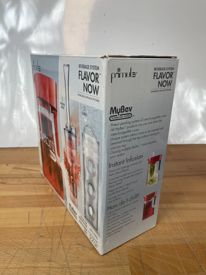 Primula Flavor Now Instant Infusion Pitcher 2.7QT Red BPA Free MyBev System - Image 2 of 4