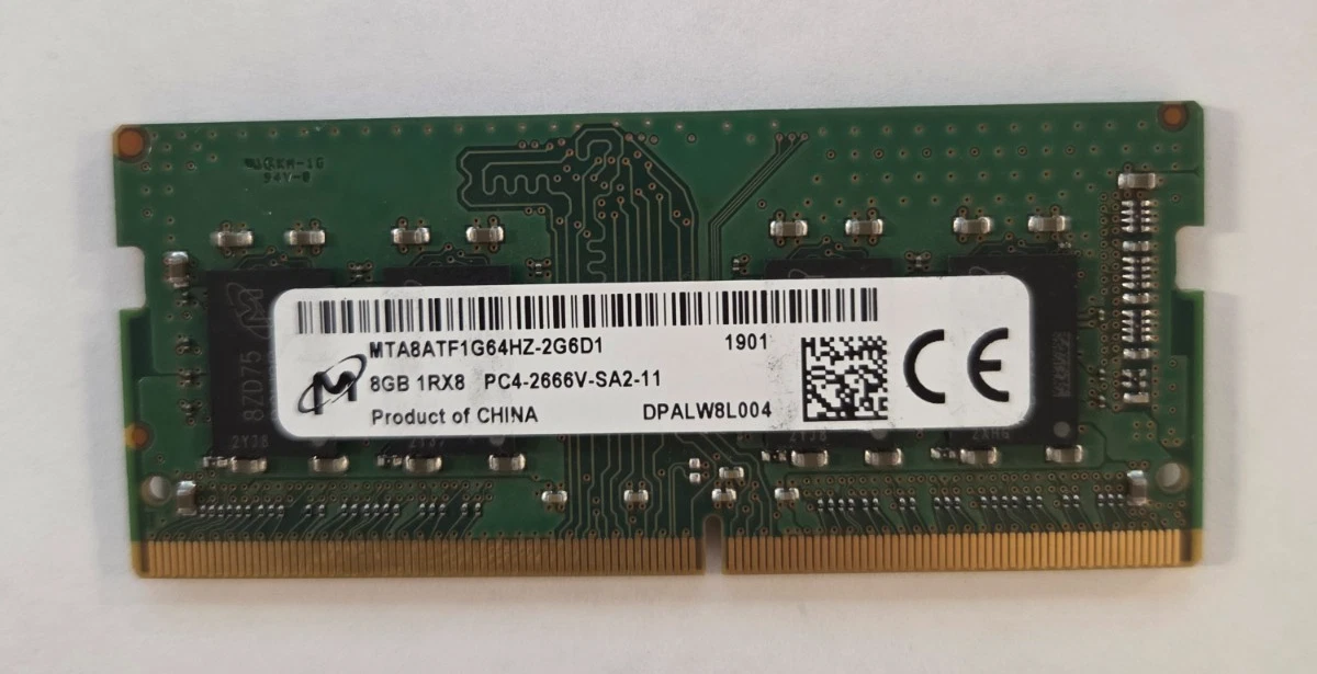 Micron PC4-21300 (DDR4-2666) Bus Speed Computer RAM 8 GB Capacity
