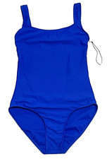 Wear Moi Emeraude Leotard Bodysuit Tank Square Neckline Royal Blue New Women XS