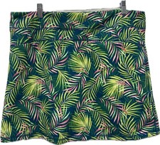 Lands' End Skort Women Size XL Tropical Leaves Print Zip Pocket Athleisure