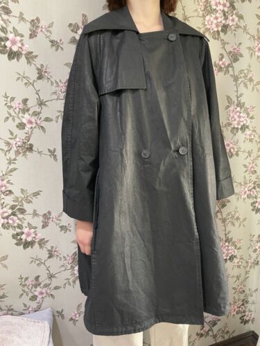 Cappotto giacca trench cerato petto Oska donna comodo Lagenlook taglia 2 - Foto 4 di 24