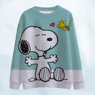 Disney Peanuts Snoopy Pullover Polycotton S-3XL Neu Top