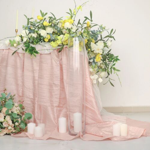 2 Clear 28 in Round Cylinder Glass Flower VASES Table Centerpieces Party Events - Picture 5 of 8